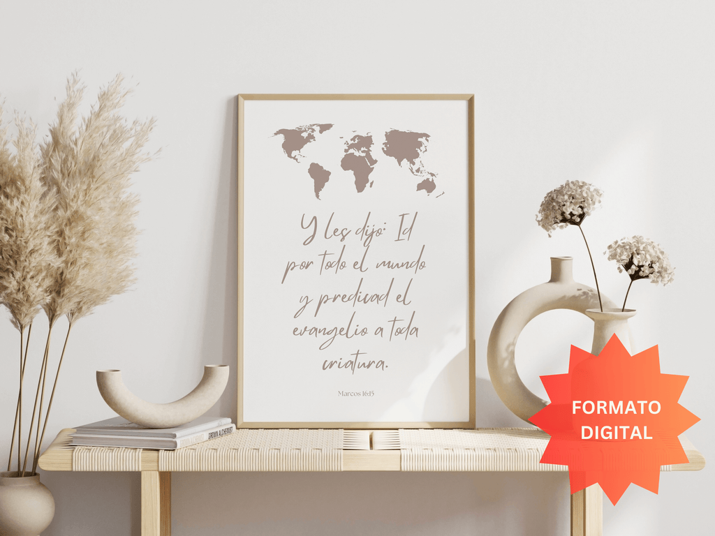 SPANISH - Mark 16:15 - DIGITAL DOWNLOAD - Inspired By God