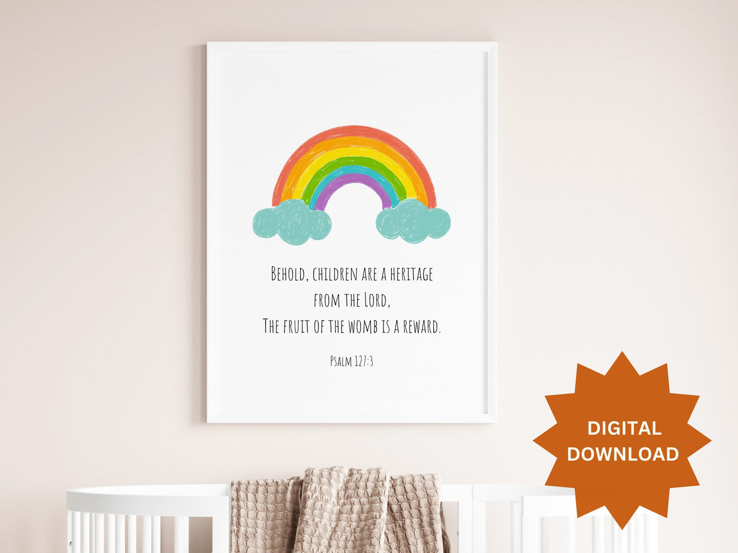 Psalm 127:3 kids bible verse decor - DIGITAL DOWNLOAD