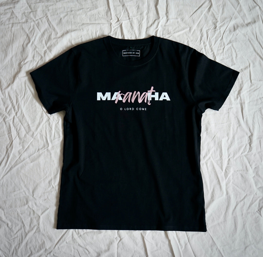 MARANATHA BLACK TEE - Inspired By God