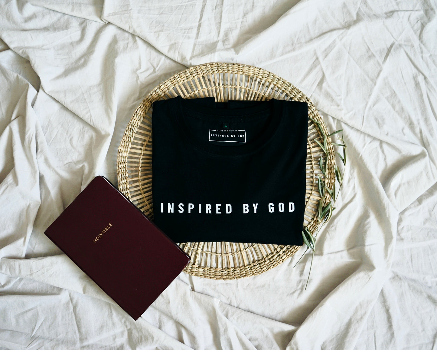 Inspired by God - black tee