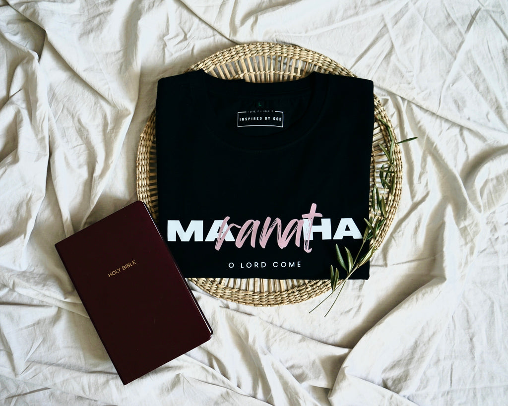 MARANATHA BLACK TEE - Inspired By God