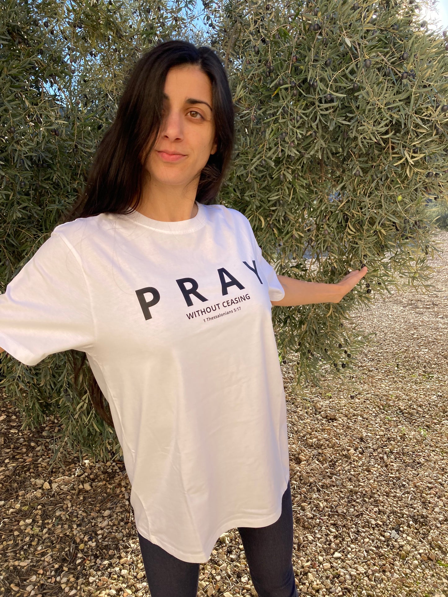 Pray without ceasing - white tee