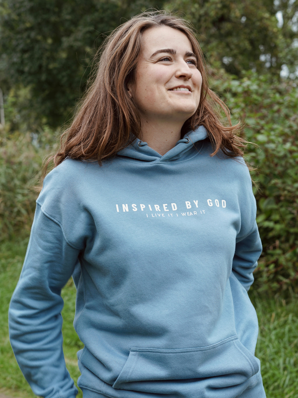 Premium heavyweight hoodie dropped shoulder - Inspired By God