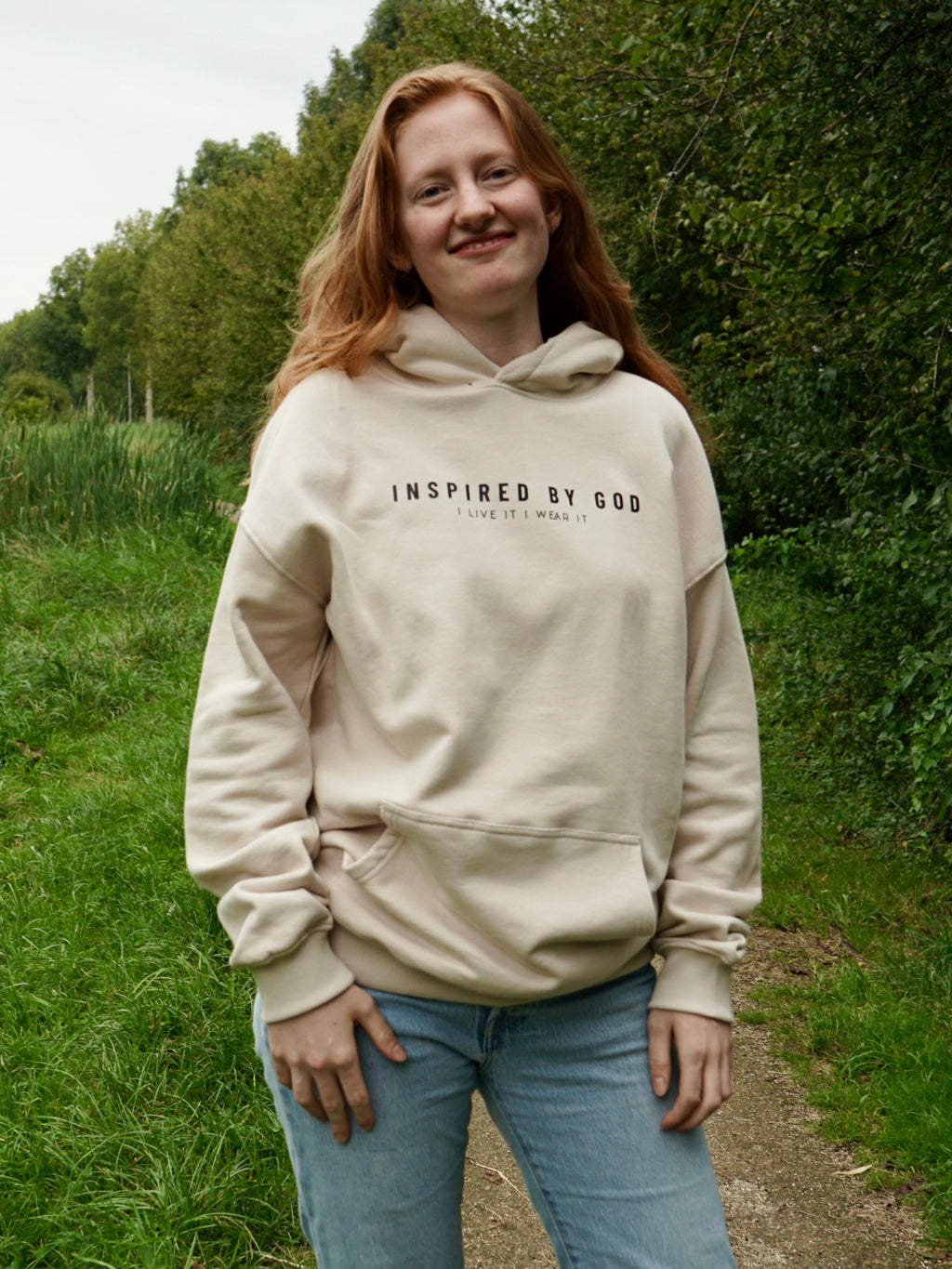 Premium heavyweight hoodie dropped shoulder - Inspired By God