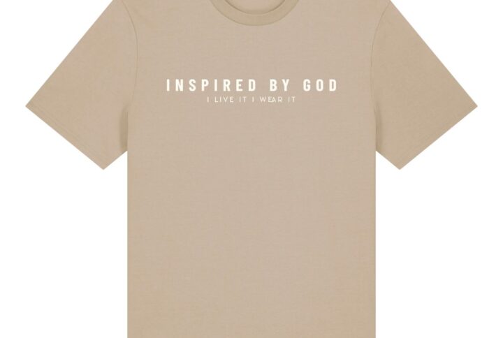 inspired by God desert dust organic cotton t-shirt