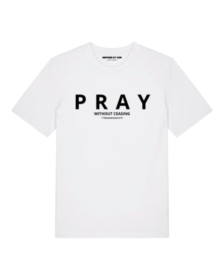 pray white t-shirt