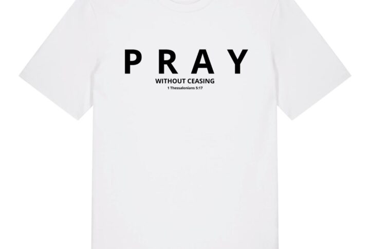 pray white t-shirt